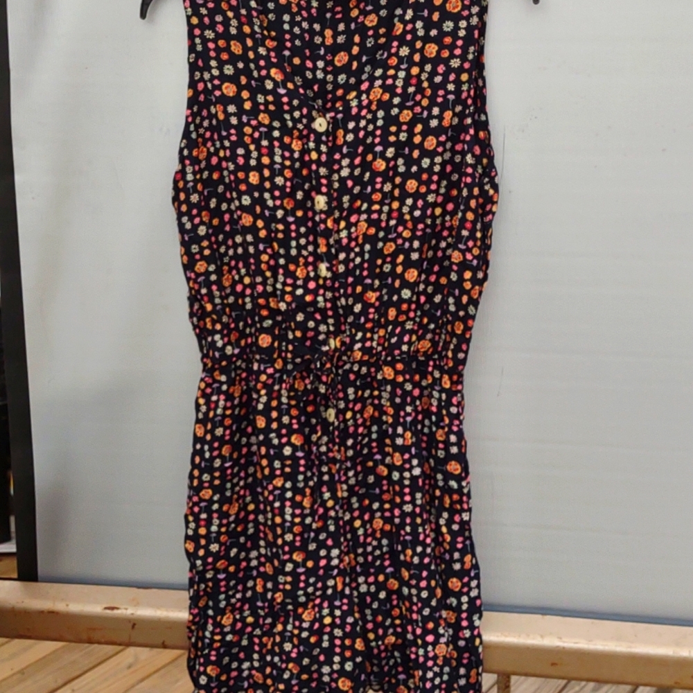Floral Button up Romper Size XL